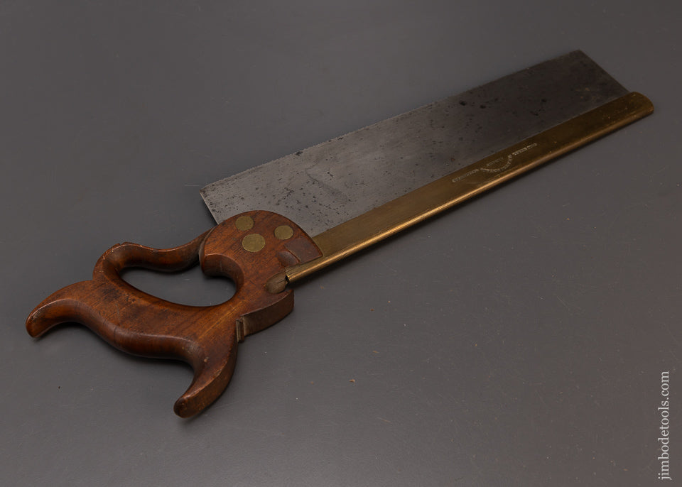 Very Rare W. B. GREGORY ALBANY (N.Y.) Brass Back Carcass Saw Extra Fine - 109984
