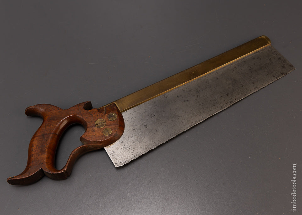Very Rare W. B. GREGORY ALBANY (N.Y.) Brass Back Carcass Saw Extra Fine - 109984