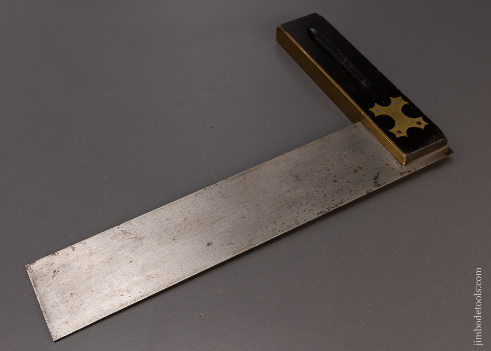 Premium Ebony Try Square with Decal by I. SORBY 12 Inch - 109985