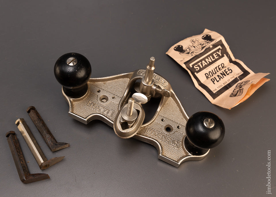 STANLEY No. 71 Router Plane 100% Mint and Complete - 109996