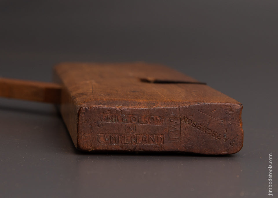 I. NICHOLSON in CUMBERLAND Yellow Birch Rabbet Plane Fine - 102755