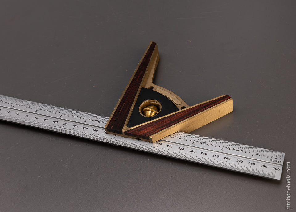 BRIDGE CITY TOOL WORKS No. CS-12 Rosewood Combination Square 12 Inch Near Mint - 110004