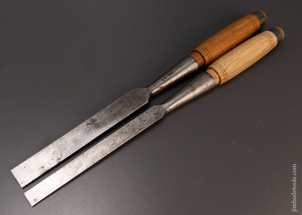 2 Fine D.R. BARTON 1832 Heavy Framing Chisels - 110015