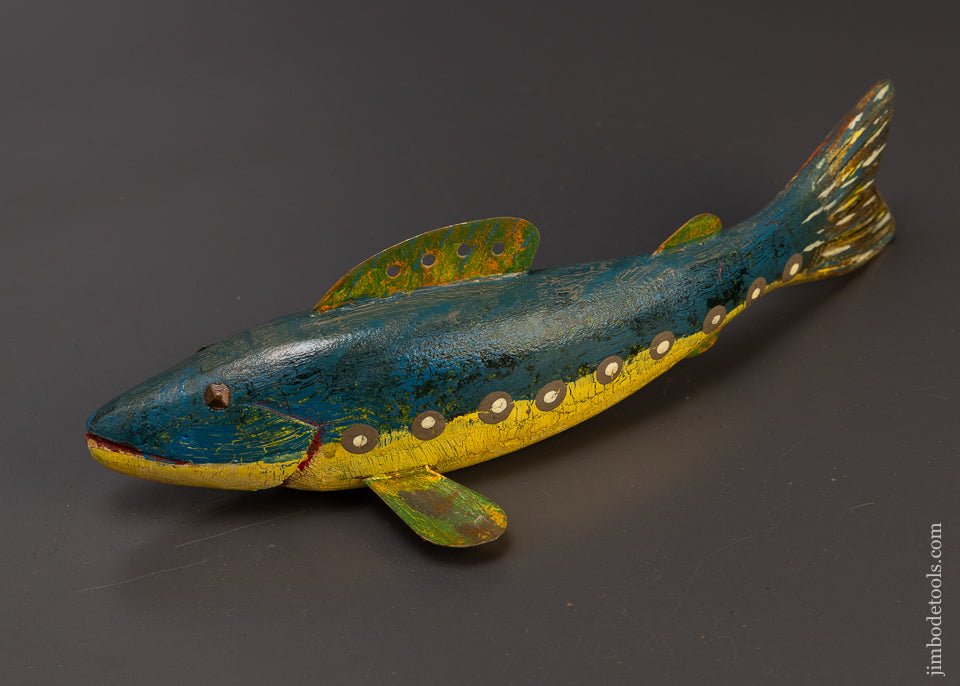 Swimming Trout Fish Decoy by ROBERT LINDNER Clarence, N.Y. - 110019