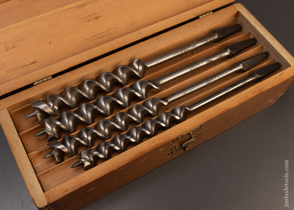 Complete Extra Fine Set of 13 RUSSELL JENNINGS Auger Bits in Original 3 Tiered Box - 110032