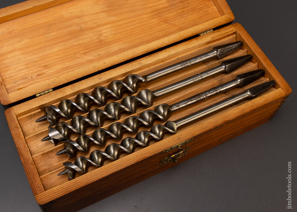 Complete Extra Fine Set of 13 RUSSELL JENNINGS Auger Bits in Original 3 Tiered Box - 110053