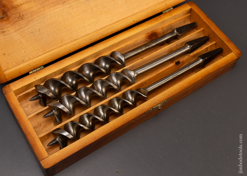 Complete Extra Fine Set of 13 RUSSELL JENNINGS Auger Bits in Original 3 Tiered Box - 110053