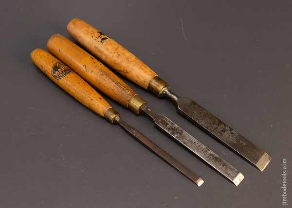 Set of 3 MARPLES Boxwood Handled Bench Chisels - 110057