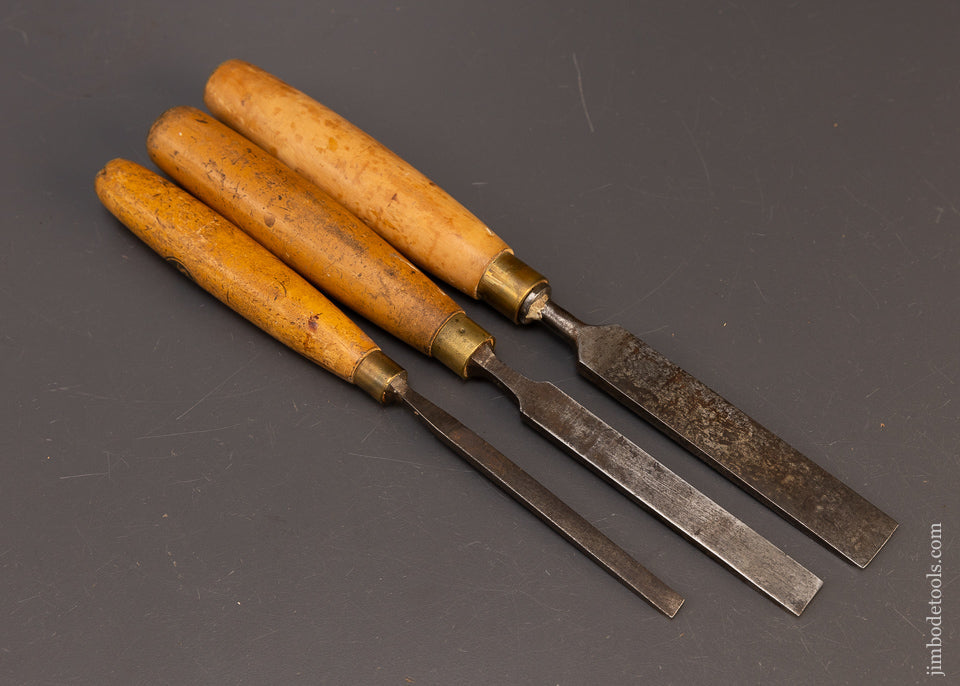 Set of 3 MARPLES Boxwood Handled Bench Chisels - 110057