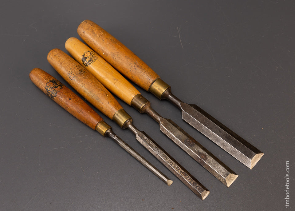 Set of 4 MARPLES Boxwood Handled Bench Chisels - 110058