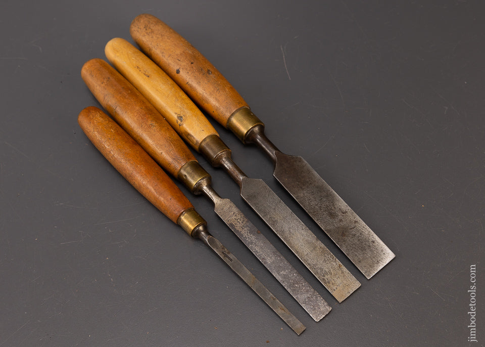 Set of 4 MARPLES Boxwood Handled Bench Chisels - 110058