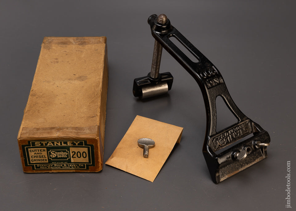 STANLEY No. 200 Cutter and Chisel Grinder 100% Complete In Box - 110074