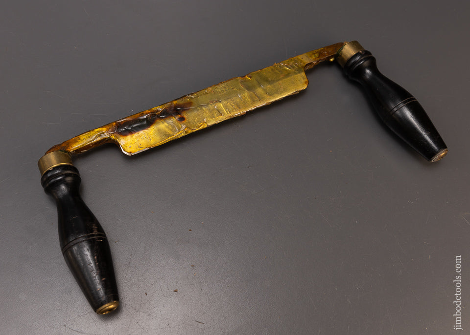 New Old Stock Fancy English 7 Inch Draw Knife with Ebonized Handles - 110076