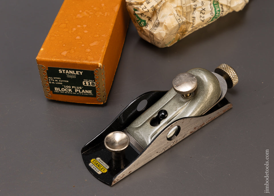STANLEY No. 118 Block Plane Near Mint in Box - 110120