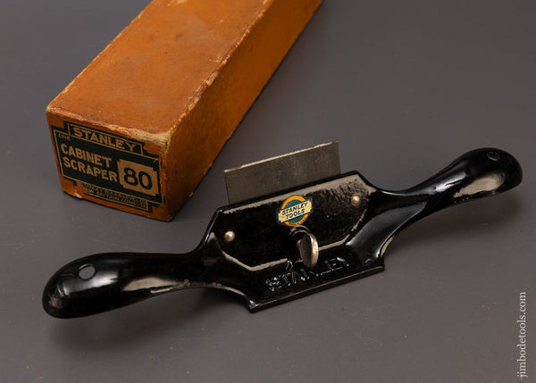 Spectacular STANLEY No. 80 Cabinet Scraper Mint in Box with Decal - 110121