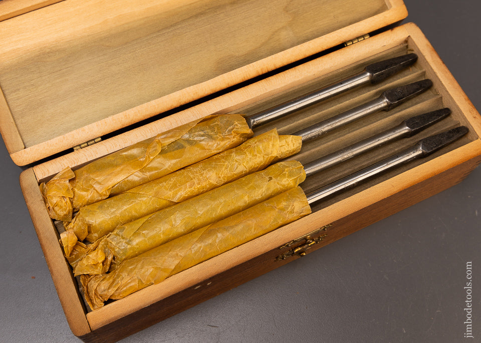 Complete Extra Fine Set of 13 RUSSELL JENNINGS Auger Bits in Original 3 Tiered Box - 110144