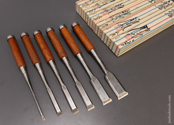Dead Mint Set of 6 TASAI Blue Steel Chisels - 110162