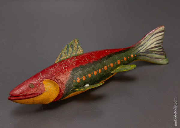 Swimming Trout Fish Decoy by ROBERT LINDNER Clarence, N.Y. - 110180