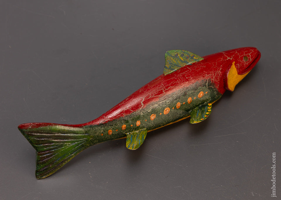 Swimming Trout Fish Decoy by ROBERT LINDNER Clarence, N.Y. - 110180
