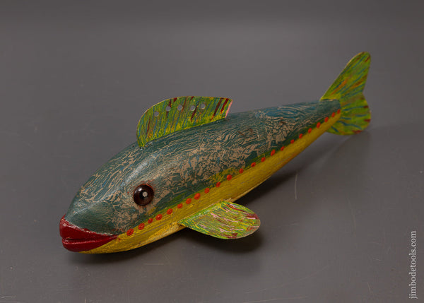 Swimming Trout Fish Decoy by ROBERT LINDNER Clarence, N.Y. - 110181