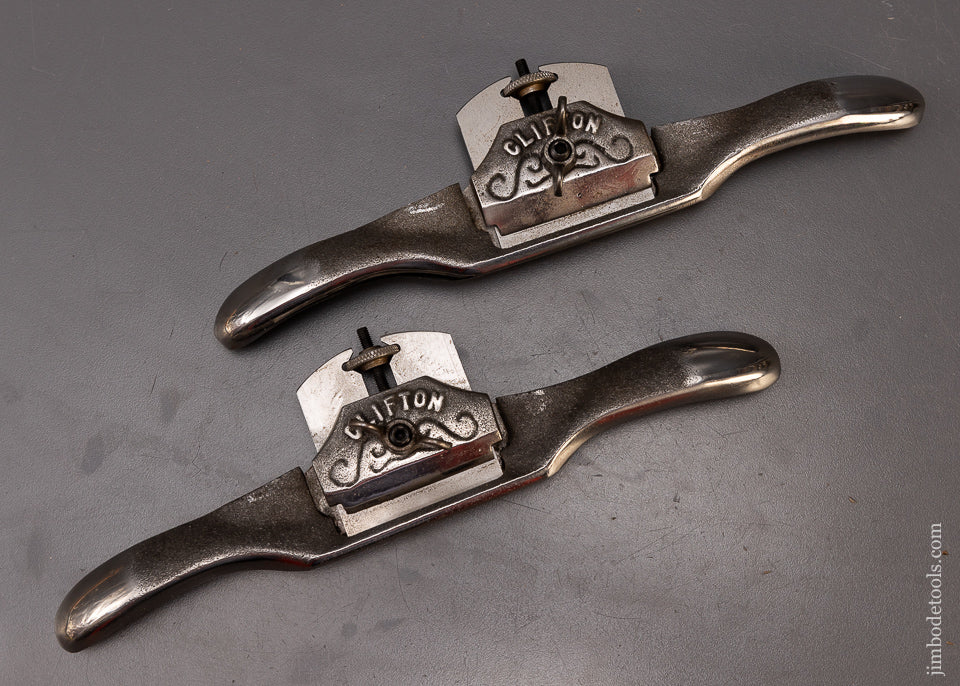 Mint Pair of CLIFTON Flat & Round Bottom Spokeshaves Unused - 110189