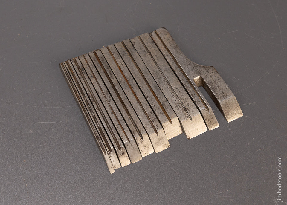 Set of 9 Irons for STANLEY MILLERS PATENT Plow Planes Nos. 41, 42, 43, 44 - 110193