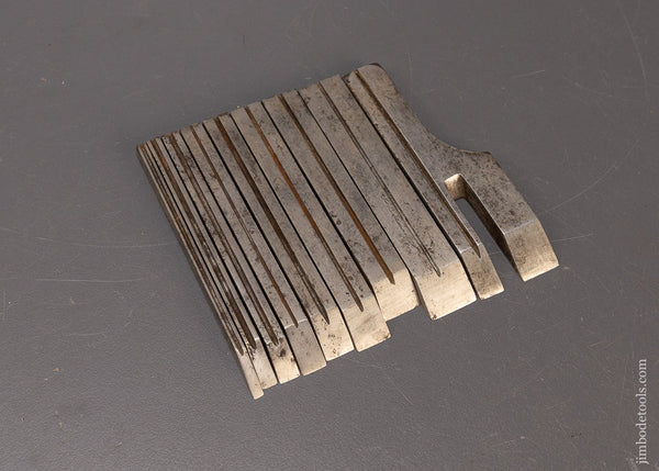 Set of 9 Irons for STANLEY MILLERS PATENT Plow Planes Nos. 41, 42, 43, 44 - 110193