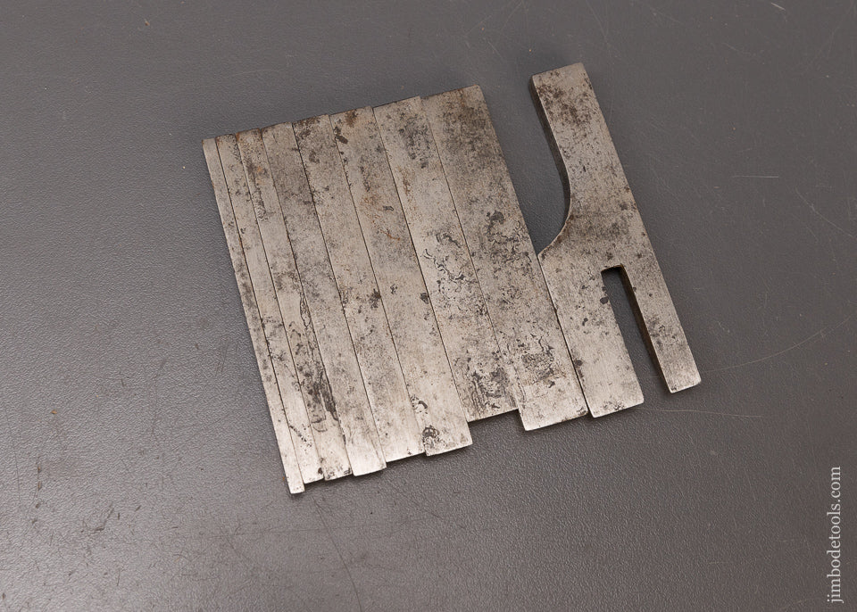 Set of 9 Irons for STANLEY MILLERS PATENT Plow Planes Nos. 41, 42, 43, 44 - 110193