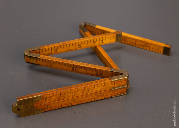 Rare 6 Fold STANLEY No. 58 Boxwood Rule - 110221