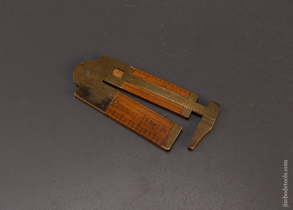 Fine STANLEY No. 13 1/2 Flat Boxwood Caliper Rule - 110222