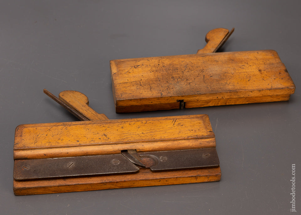 Rare Size Crisp Pair of 3/8 Inch Tongue & Groove Pines by T. TURNER - 110237