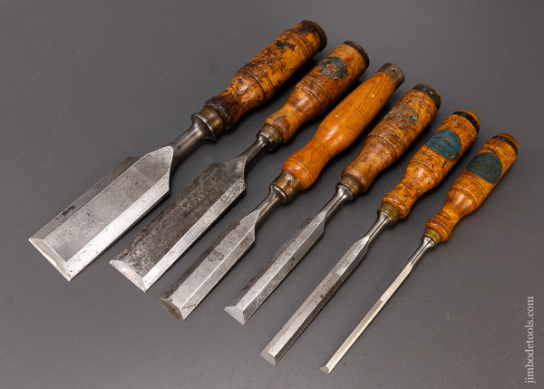 Set of 6 E.A. BERG ESKILSTUNA Chisels - 110250