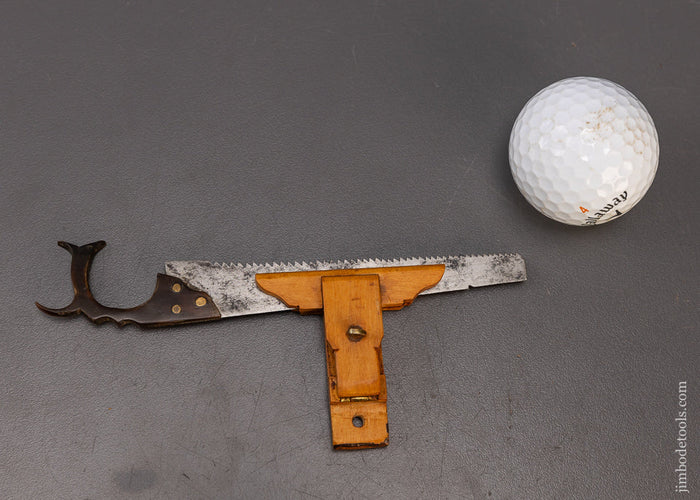 Miniature Saw with Buffalo Horn Handle & Boxwood Saw Vise 5 5/8 Inches Long - 110321