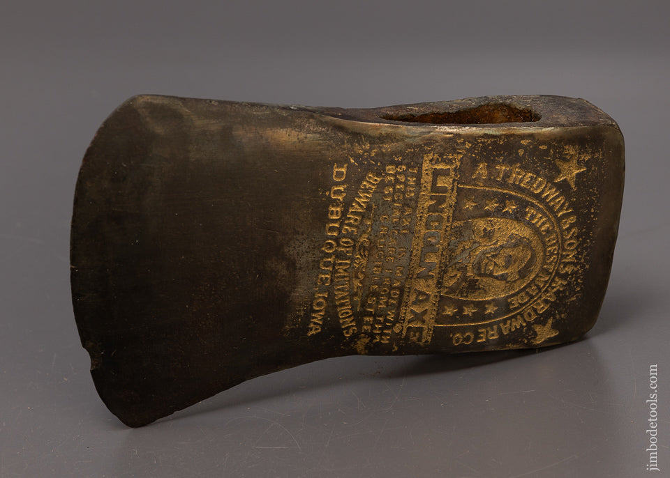 Really Special A. TREDWAY & SONS Embossed LINCOLN AXE - 110326