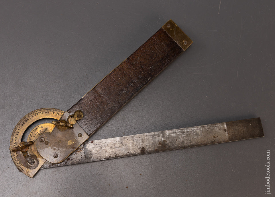 Good DISSTON & MORSS FISHER PATENT Rosewood Bevel & Protractor - 110334