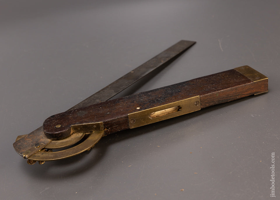 Good DISSTON & MORSS FISHER PATENT Rosewood Bevel & Protractor - 110334