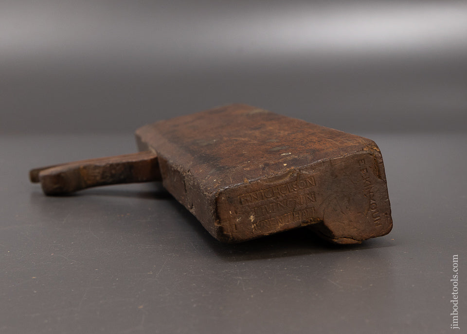 Rare F. NICHOLSON LIVING IN WRENTHAM 18th Century Moulding Plane - 110341