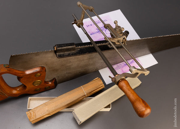 STEARNS Patent No. 400 Saw Filer With Full Box of SIMONDS Files - 110359