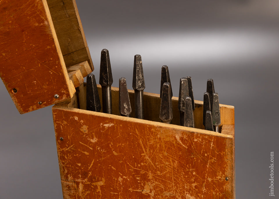 Near Mint Complete Set of 13 IRWIN Bits in Original Push Button Box - 110375