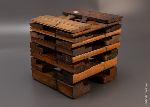 Complete Working Graduated Set of 18 Hollows & Rounds Molding Planes - 110380