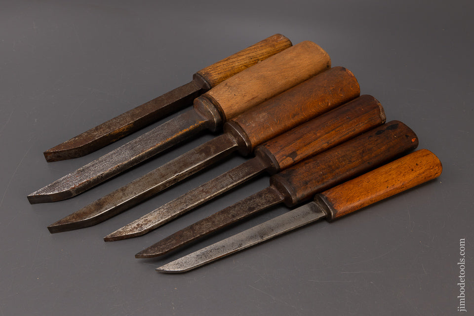 Good User Set of 6 Pig Sticker Mortise Chisels - 110389