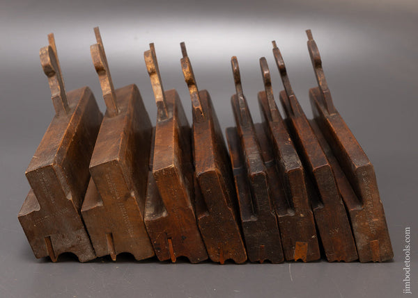 Great Working Set of 8 Side Bead Moulding Planes - 110396