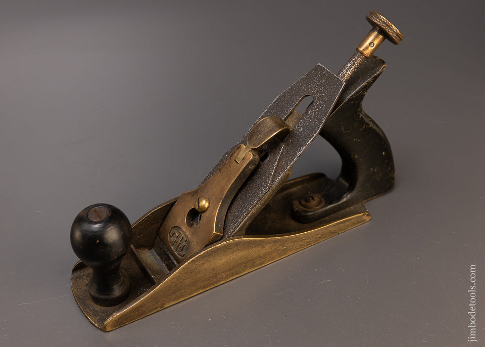 Rare Solid Brass Smooth Plane by GTL - 110417