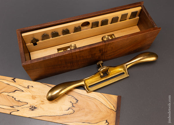 Spectacular LIE NIELSEN No. 66 Bronze Hand Beader in Custom Box with 10 Cutters MINT! - 110463