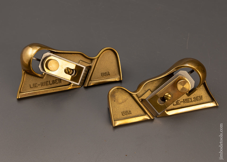 Rare Discontinued LIE NIELSEN No. 95R & 95L BRONZE Edge Planes - 110510