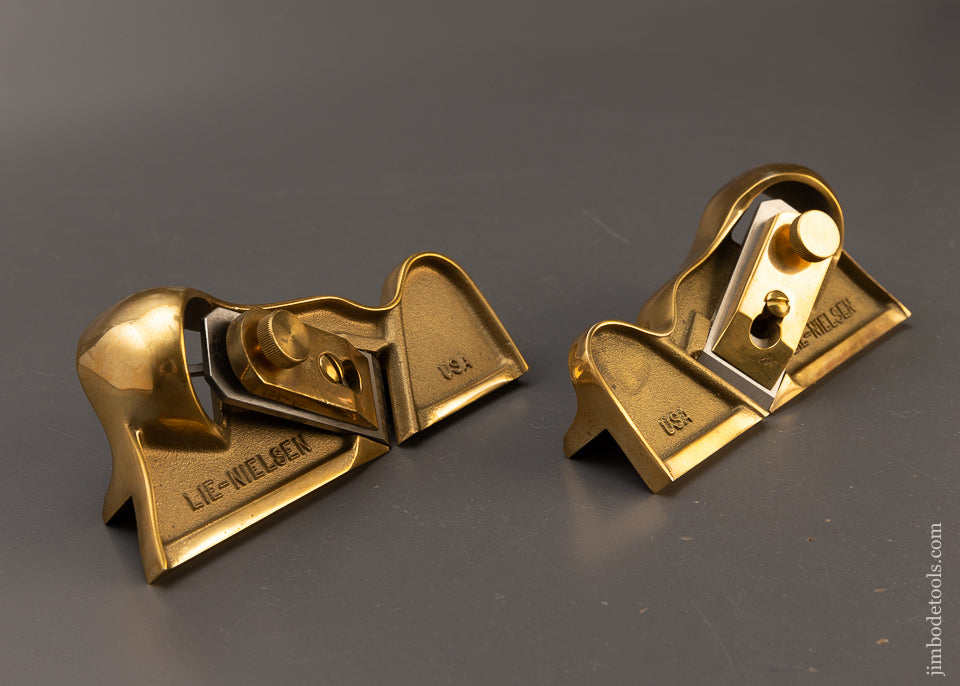 Rare Discontinued LIE NIELSEN No. 95R & 95L BRONZE Edge Planes - 110510