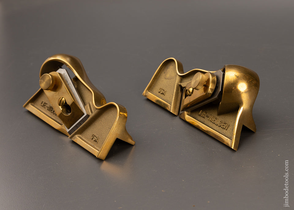 Rare Discontinued LIE NIELSEN No. 95R & 95L BRONZE Edge Planes - 110510