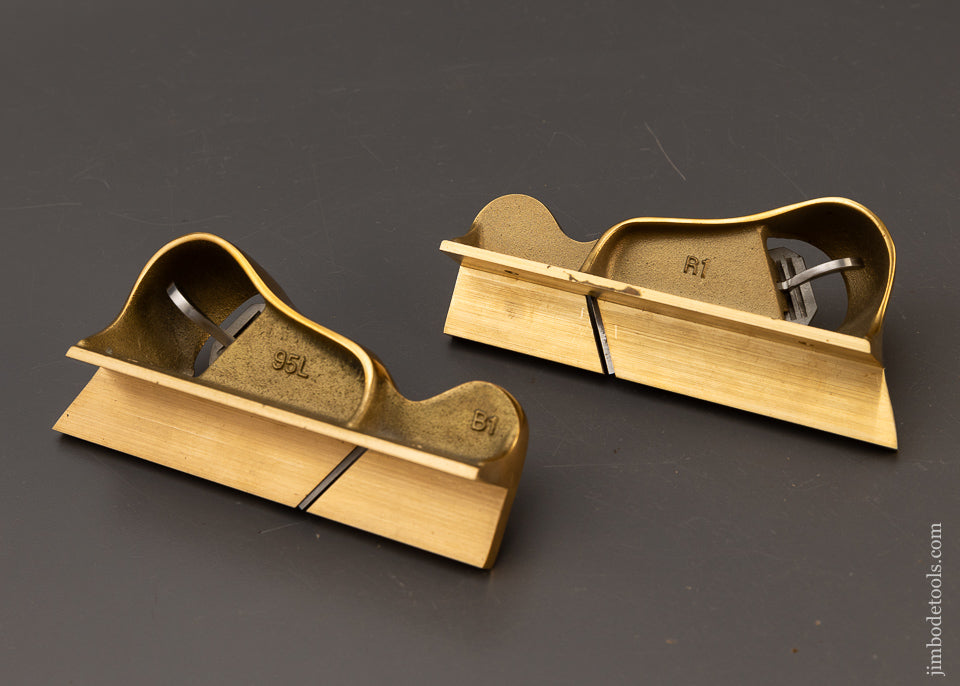 Rare Discontinued LIE NIELSEN No. 95R & 95L BRONZE Edge Planes - 110510