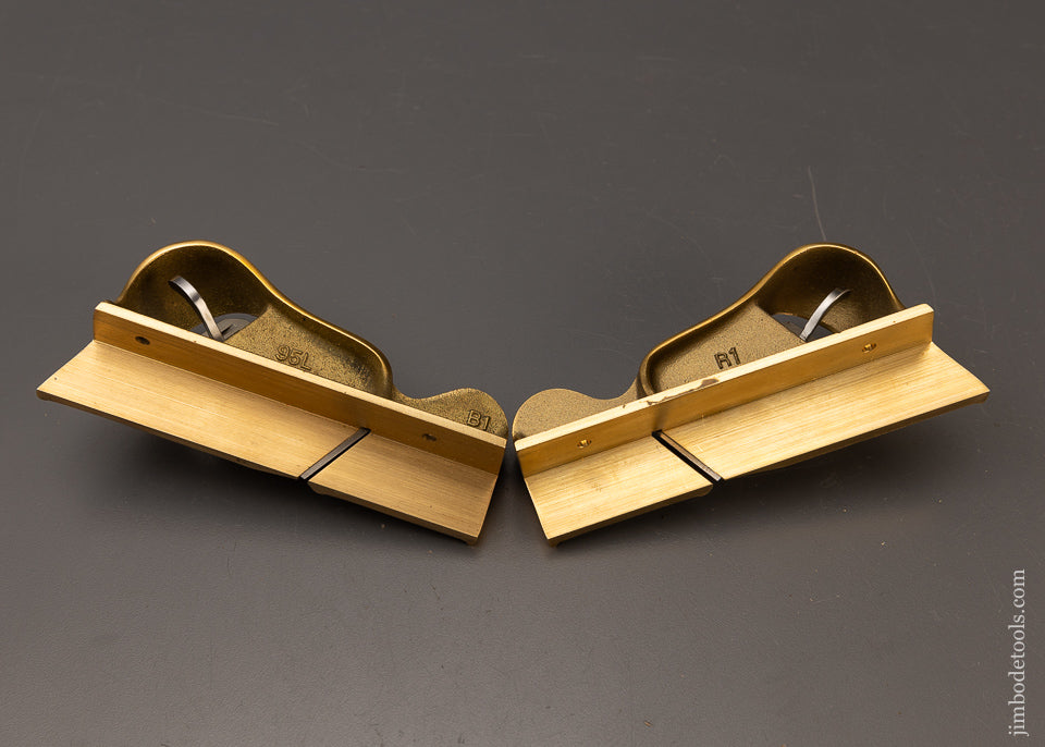 Rare Discontinued LIE NIELSEN No. 95R & 95L BRONZE Edge Planes - 110510
