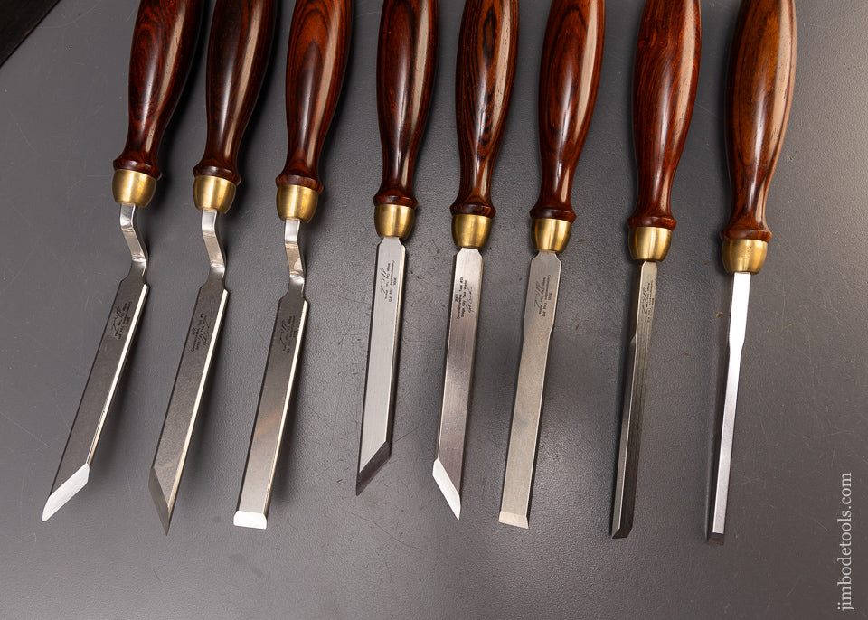 BRIDGE CITY TOOL WORKS CT-13 Nine Piece Chisel Set MINT in Original Presentation Box - 110515